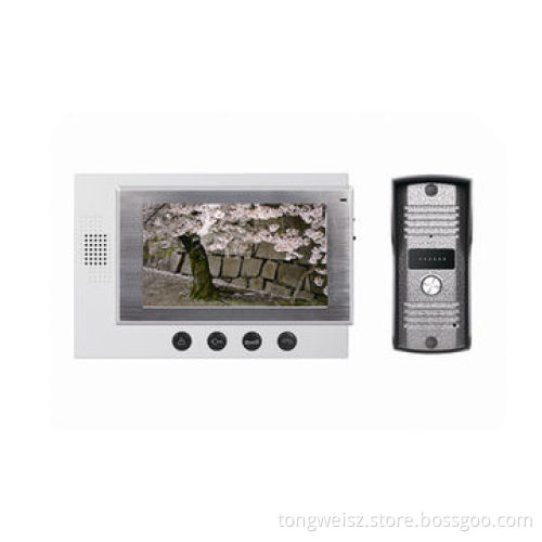 Wired color video door intercom, 7-inch Screen,CMOS Camera 700TVL,Export Directly from China FactoryNew